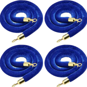 Blue stanchion Queue Rope