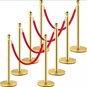 Crowd control stanchion rope barrier