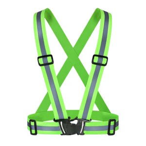 Elastic adjustable reflective suspender vest
