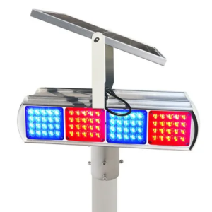 Solar warning led light traffic control