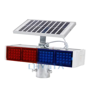 Red and blue solar led traffic