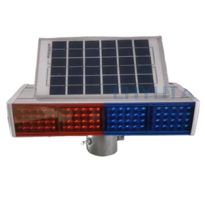Outdoor solar traffic warning light