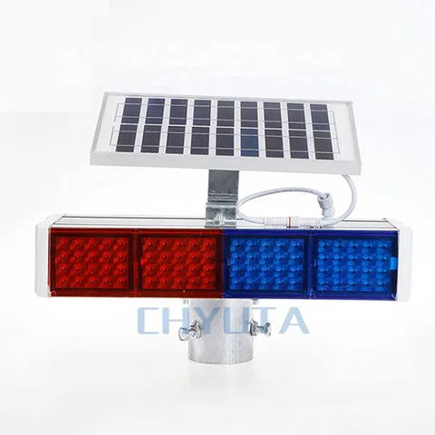Outdoor solar traffic strobe light