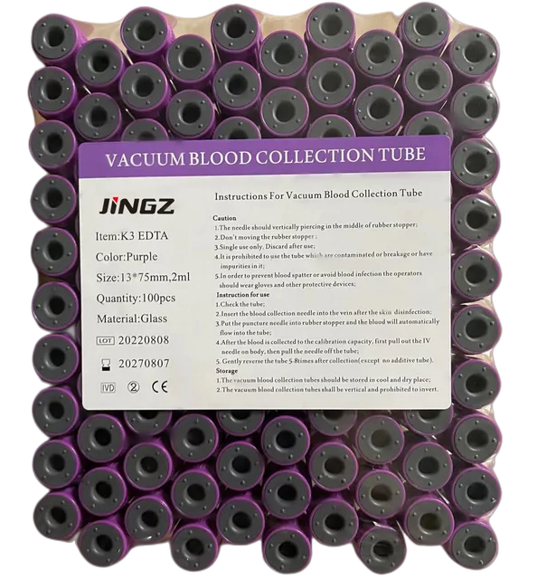 Vaccum blood EDTA collection tube
