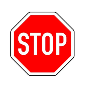 Circle stop sign