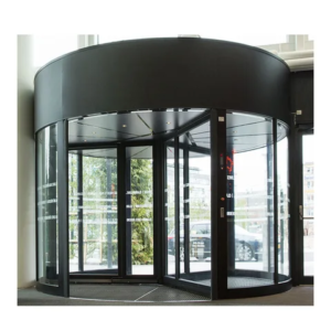 Automatic swing door revolving system