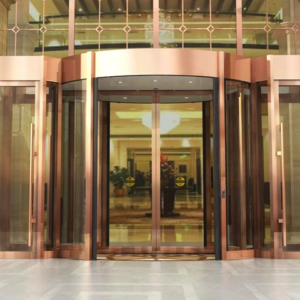 Swing door drive revolving system