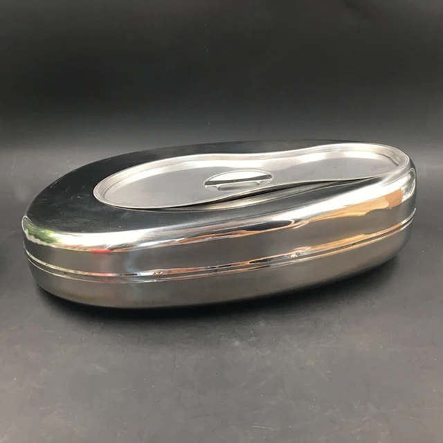Unisex stainless steel bed pan