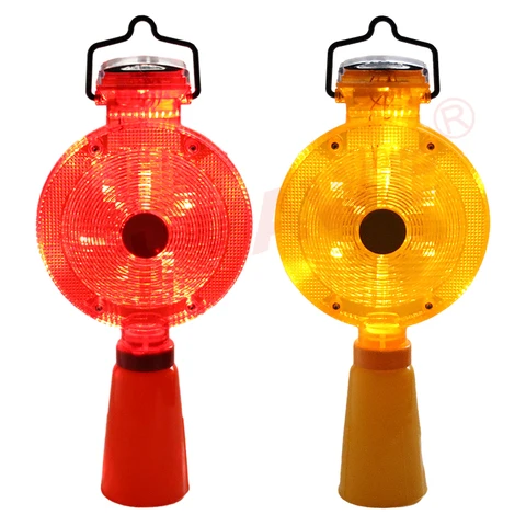Led solar powered cone