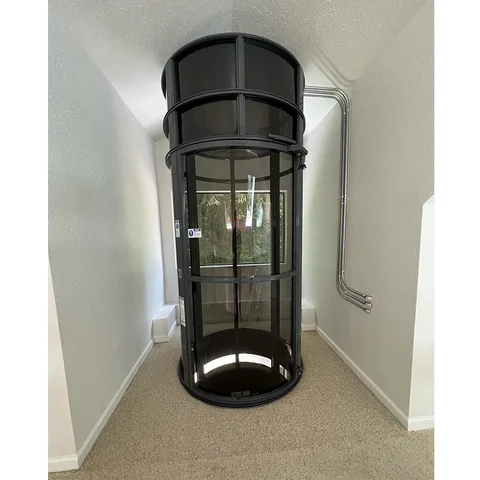 Round Elevator Capsule system by home lift elevator