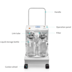 Portable electric suction machine with double jar