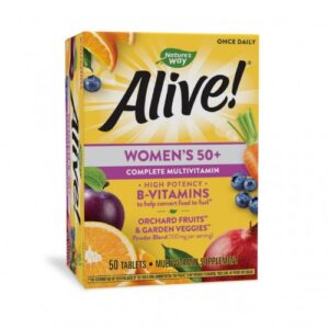 Nature?s Way Alive! Women?s 50+ Complete Multivitamin, High Potency B-Vitamins, 50 Tablets