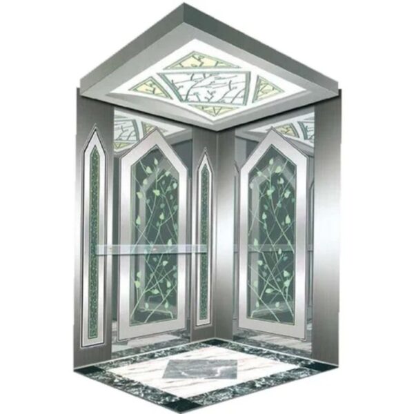 3 floor 3 stop 450kg Stainless Steel 4 passenger Elevator Lift