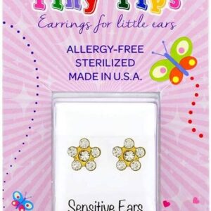 Studex Tiny Tips Kids Earrings | Daisy Birthstone Studs