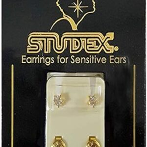 Studex? Select? April Crystal Tiffany Large 24ct Gold Plated Allergy-Free Stud Earrings
