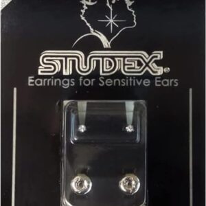 Studex 2MM Cubic Zirconia Allergy free Stainless Steel Ear Studs | Ideal for every day wear