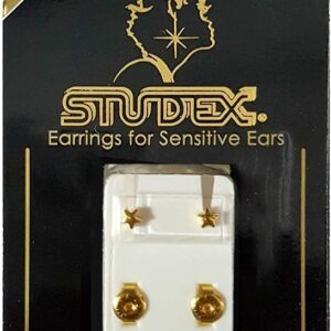 Studex 3MM Star 24K Pure Gold Plated Ear Studs | Hypoallergenic | Ideal for every day wear