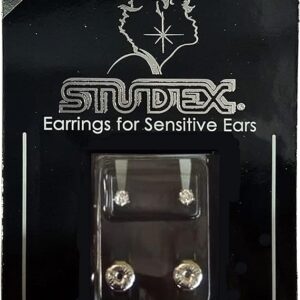 Studex 4MM Cubic Zirconia Allergy free Stainless Steel Ear Studs | Ideal for every day wear