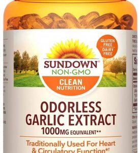 Sundown Naturals Garlic 1000 mg, 250 Odorless Softgels