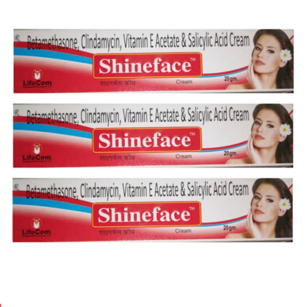 LIFECOM SHINEFACE CREAM (Pack Of 3) (20g Each)