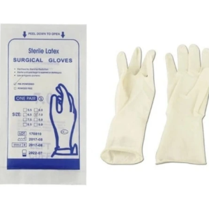 Sterile latex surgical gloves