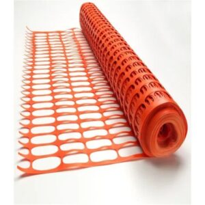 Orange safety plastic fence