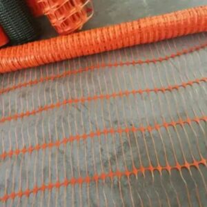 Orange barrier netting fence