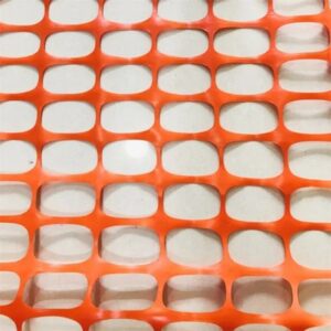 Orange plastic netting safety fence