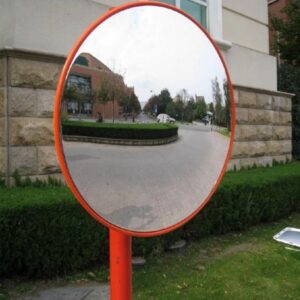 Acrylic lens reflector safety mirror