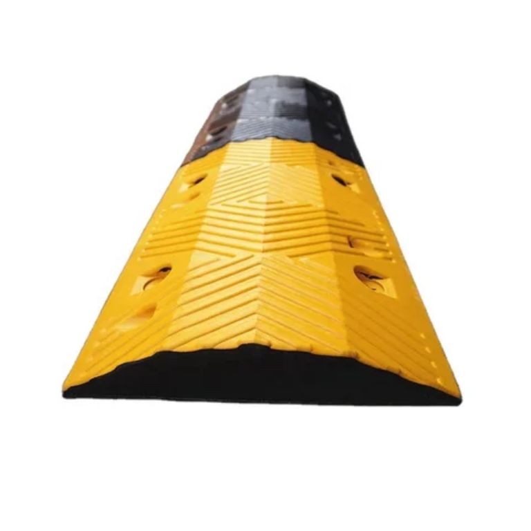 Rubber road speed bump humper