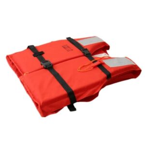 Marine orange life jacket