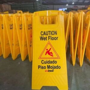 Floor stand sign caution