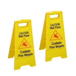 Caution wet floor warning signal