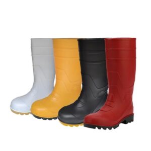 Safety rubber rain boot