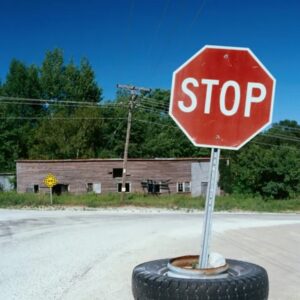 Slow down sign
