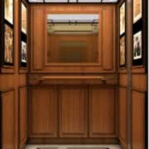 Wooden passenger cabin elevator