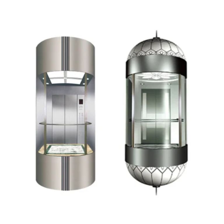 Hydraulic panoramic capsule home elevator