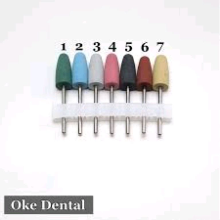 Silicone rubber dental mounted stone