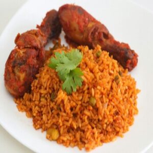 Jollof Rice & Fried Chicken (in 3 Litres Pot)