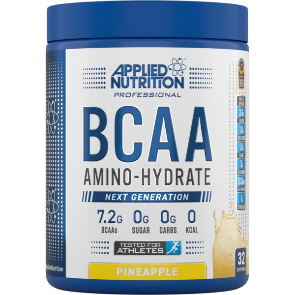 Applied Nutrition BCAA Amino Hydrate, Pineapple, 32 Serving, Replenish Electrolytes