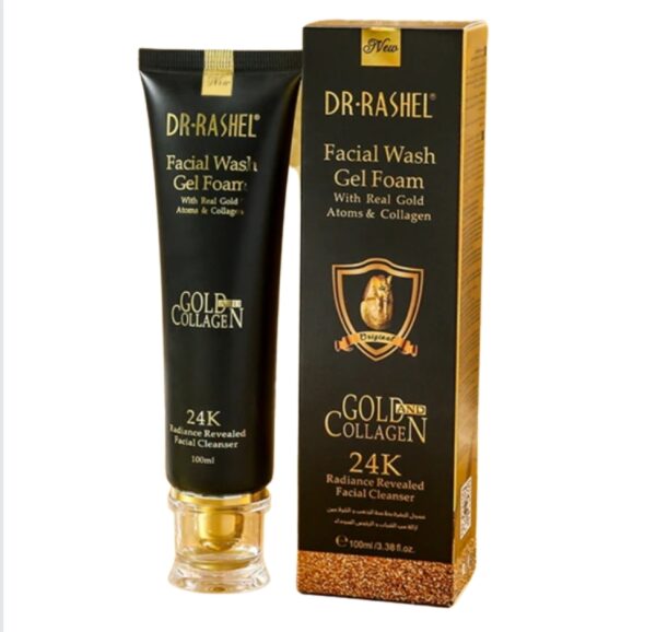 DR.RASHEL FACIAL WASH GEL FOAM WITH REAL GOLD ATOMS & COLLAGEN (100ml)