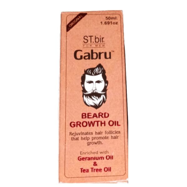 ST.BIR GABRU BEARD GROWTH OIL FOR MEN ENRICHED WITH GERANIUM OIL & TEA TREE OIL (50ml)