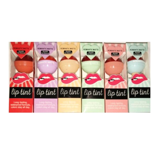 LIP TINT ROMANTIC MATTE SMOOTH LIP MAKEUP WATERPROOF COLOUR STAY ALL DAY (6 PCs)
