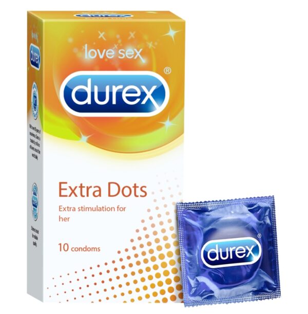 DUREX CONDOMS EXTRA DOTS (10 PCs)