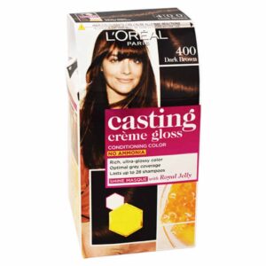 LOREAL CASTING CREME GLOSS 400 DARK BROWN HAIR COLOUR ? 87.5g +72ml (1 Unit)