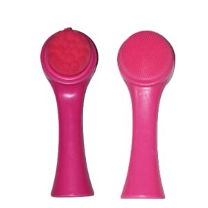 DOUBLE SIDED SILICONE FACIAL CLEANSER BRUSH FACE CLEANING MASSAGE EXFOLIATING BLACKHEADS FOR MEN & WOMEN SKIN CARE