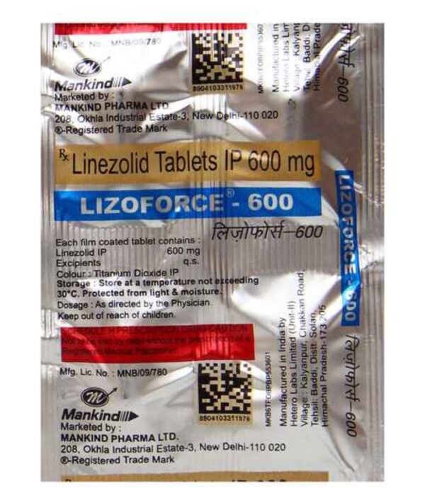MANKIND LIZOFORCE 600mg TABLET (4 Tablets)