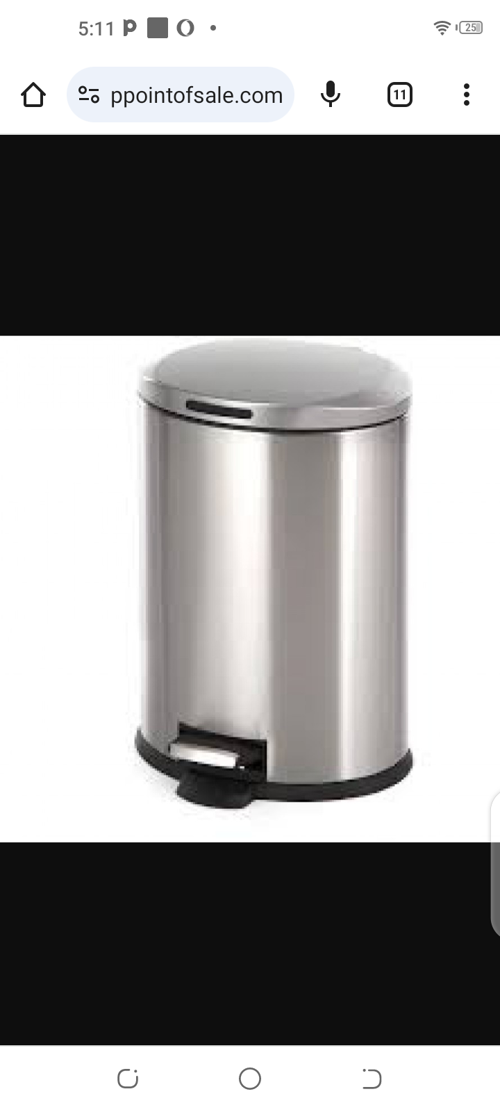 Stainless steel garbage bin
