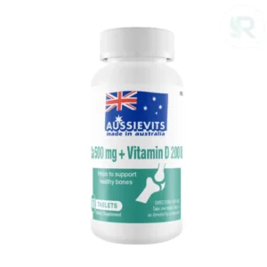 Aussievits Calcium 500Mg + Vitamin D 60 Capsules
