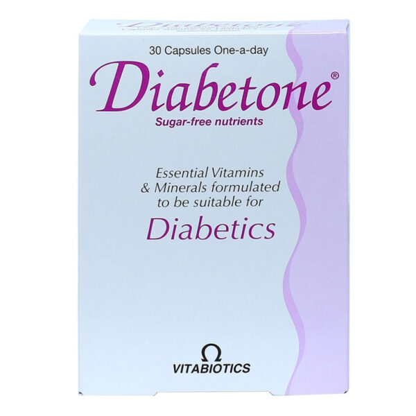 Vitabiotics Diabetone One-A-Day Sugar-Free Capsules With Essential Vitamins & Minerals For Diabetics, Pack of 30?s
